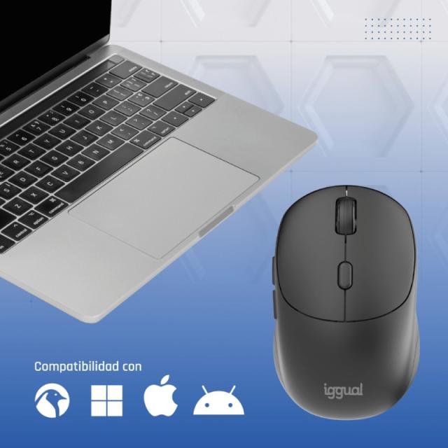 iggual - Ratón inalámbrico NANO-OFFICE-6D 1600DPI