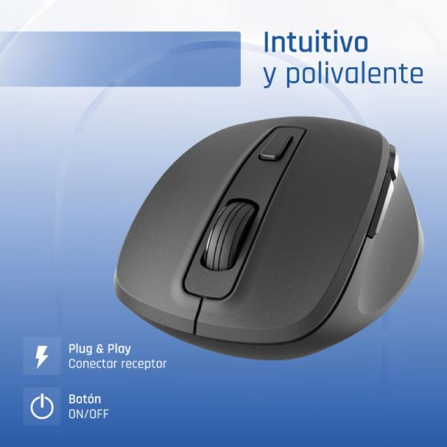 iggual - Ratón inalámbrico ERGO-SILENT-6D 1600DPI