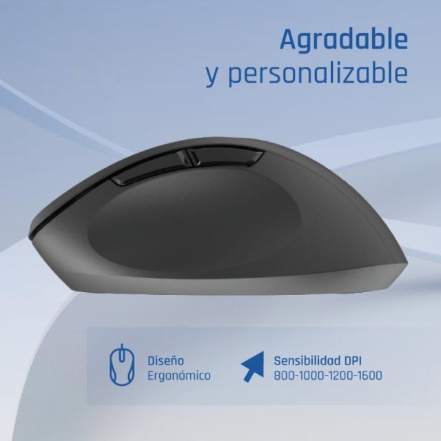 iggual - Ratón inalámbrico ERGO-SILENT-6D 1600DPI
