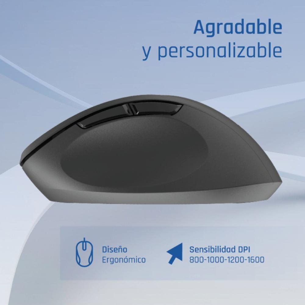 iggual - Ratón inalámbrico ERGO-SILENT-6D 1600DPI