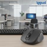 iggual - Ratón inalámbrico ERGO-SILENT-6D 1600DPI