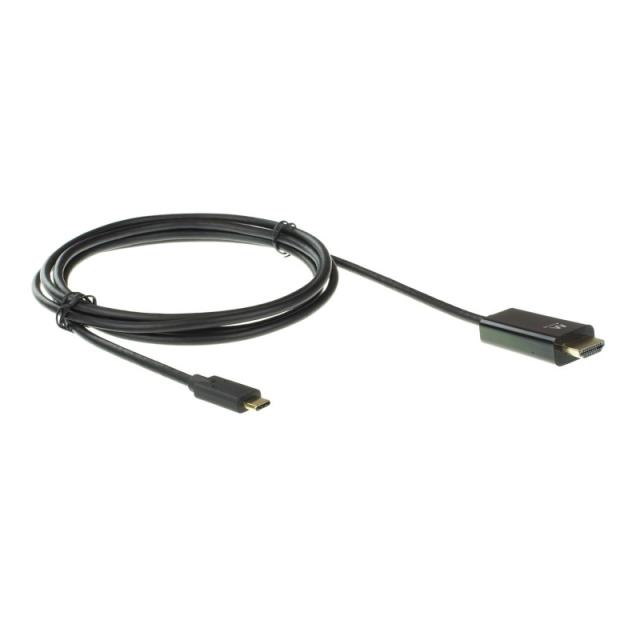 Ewent - EW9824 adaptador de cable de vídeo 2 m USB Tipo C HDMI tipo A (Estándar) Negro