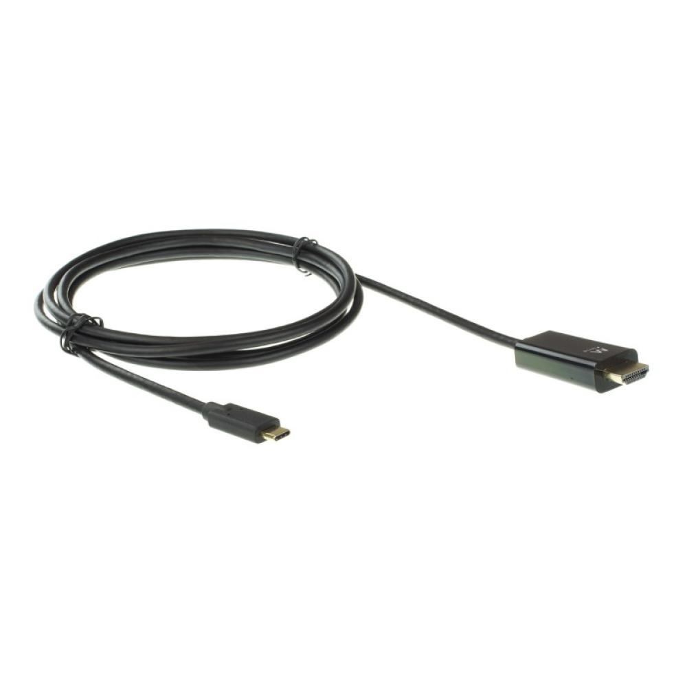 Ewent - EW9824 adaptador de cable de vídeo 2 m USB Tipo C HDMI tipo A (Estándar) Negro
