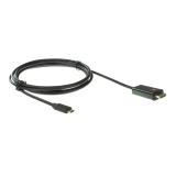 Ewent - EW9824 adaptador de cable de vídeo 2 m USB Tipo C HDMI tipo A (Estándar) Negro