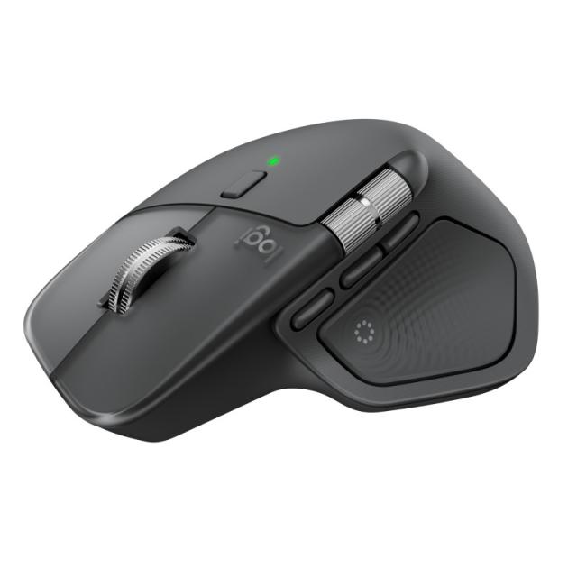 Logitech - MX Master 4, ratón inalámbrico ergonómico con respuesta háptica avanzada, desplazamiento ultrarrápido, carga USB-C, B