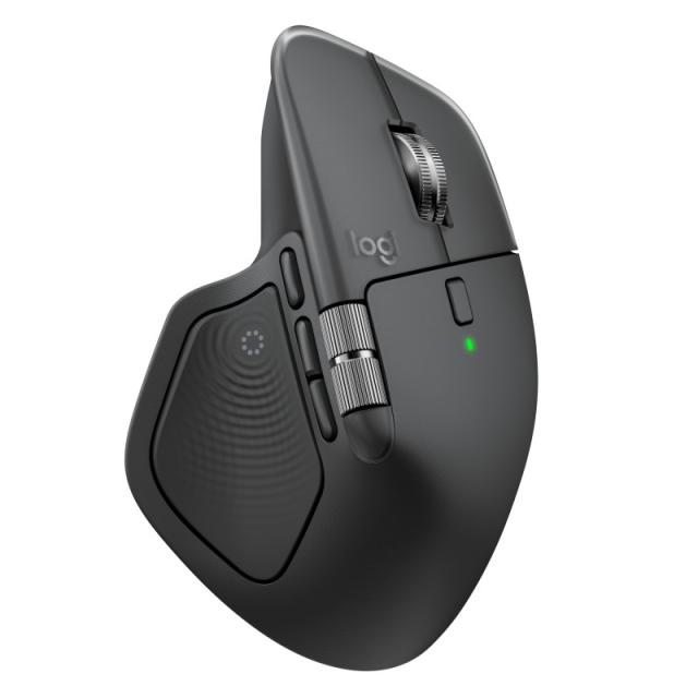 Logitech - MX Master 4, ratón inalámbrico ergonómico con respuesta háptica avanzada, desplazamiento ultrarrápido, carga USB-C, B