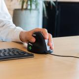 R-Go Tools - Ratón ergonómico R-Go HE Break con software de pausa, mediano (tamaño de mano 165-185 mm), zurdo, cableado, negro