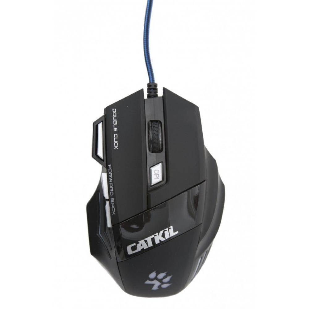 Catkil - Alpha ratón Juego Ambidextro USB tipo A Óptico 2400 DPI