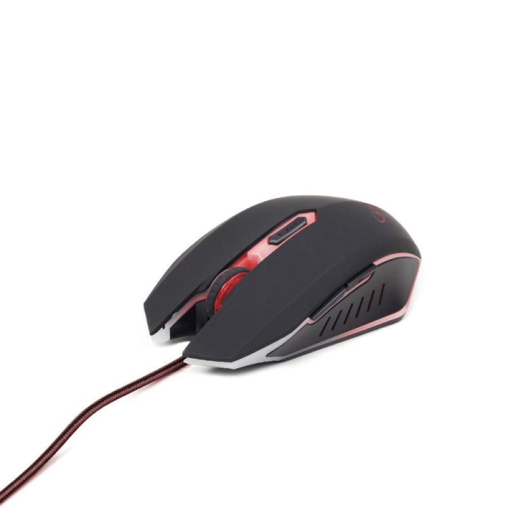 Gembird - MUSG-001-R ratón Juego Ambidextro USB tipo A 2400 DPI