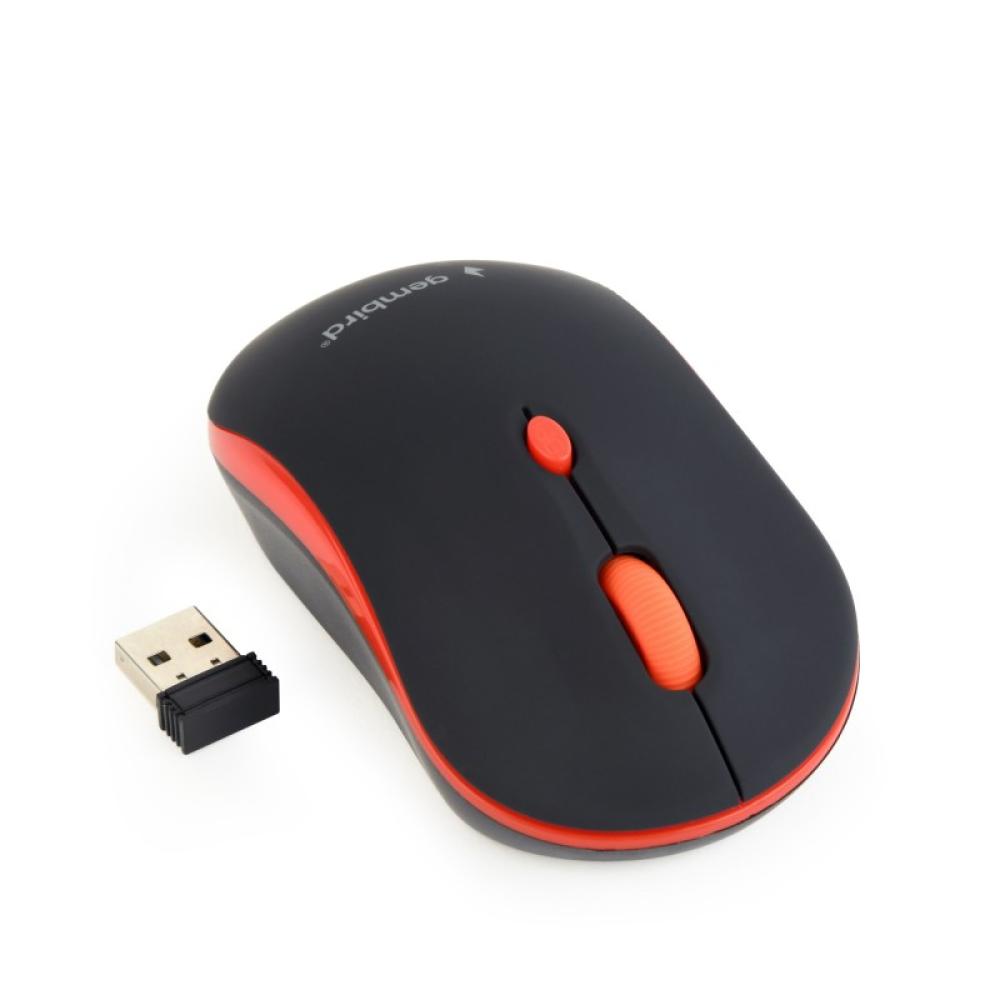 Gembird - WIRELESS OPTICAL MOUSE MUSW-4B-03-R 1600DP - Maus ratón Oficina Ambidextro RF inalámbrico Óptico 1600 DPI