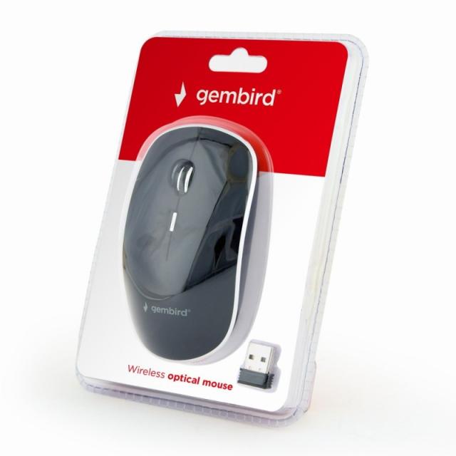 Gembird - MUSW-4B-01 ratón Oficina Ambidextro RF inalámbrico Óptico 1600 DPI