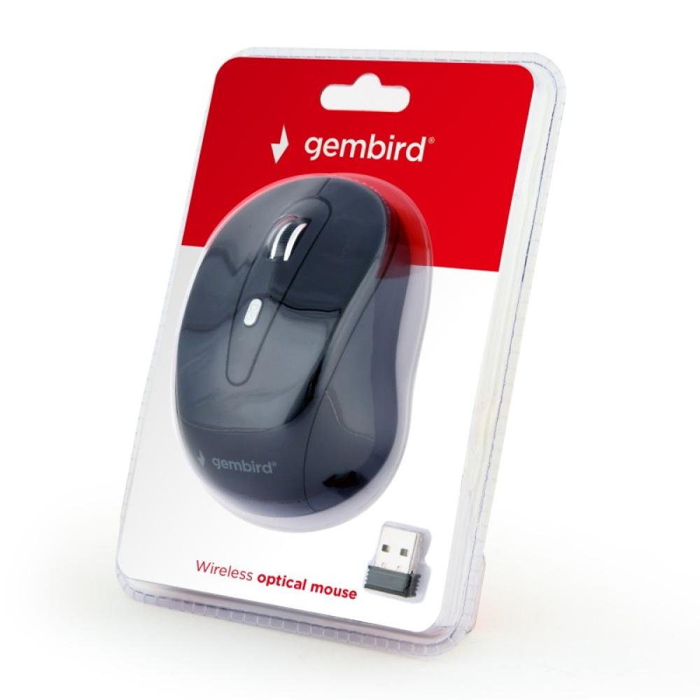 Gembird - MUSW-6B-01 ratón Oficina mano derecha RF inalámbrico Óptico 1600 DPI