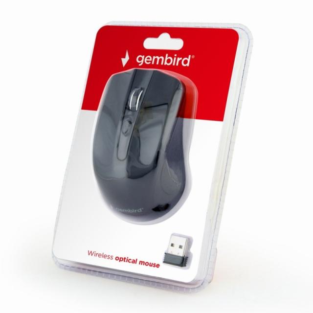 Gembird - MUSW-4B-04 ratón Oficina Ambidextro RF inalámbrico Óptico 1600 DPI