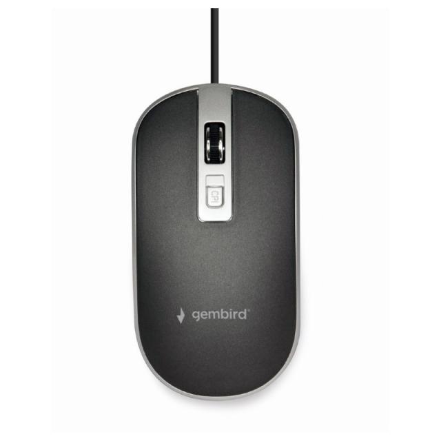 Gembird - MUS-4B-06-BS ratón Oficina Ambidextro USB tipo A Óptico 1200 DPI