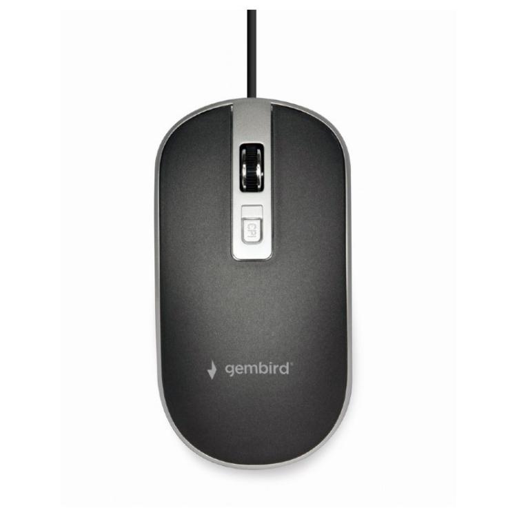 Gembird - MUS-4B-06-BS ratón Oficina Ambidextro USB tipo A Óptico 1200 DPI