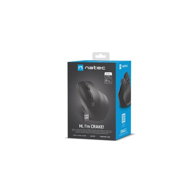NATEC - CRAKE 2 ratón Oficina mano derecha Bluetooth Óptico 2400 DPI