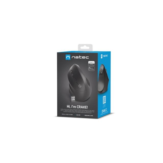 NATEC - CRAKE 2 ratón Oficina Izquierda Bluetooth Óptico 2400 DPI