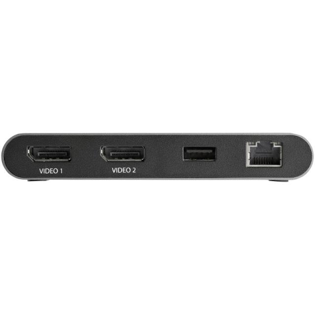 StarTech.com - Mini Dock Thunderbolt 3 - Docking Station Portátil para 2 Monitores con DP 4K 60Hz, 1x Hub USB-A (USB 3.0/5 Gbps)