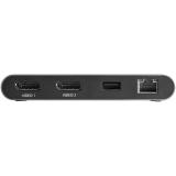 StarTech.com - Mini Dock Thunderbolt 3 - Docking Station Portátil para 2 Monitores con DP 4K 60Hz, 1x Hub USB-A (USB 3.0/5 Gbps)