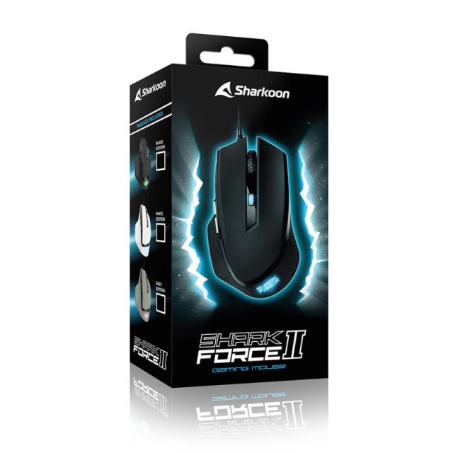 Sharkoon - SHARK Force II ratón Juego mano derecha USB tipo A Óptico 4200 DPI