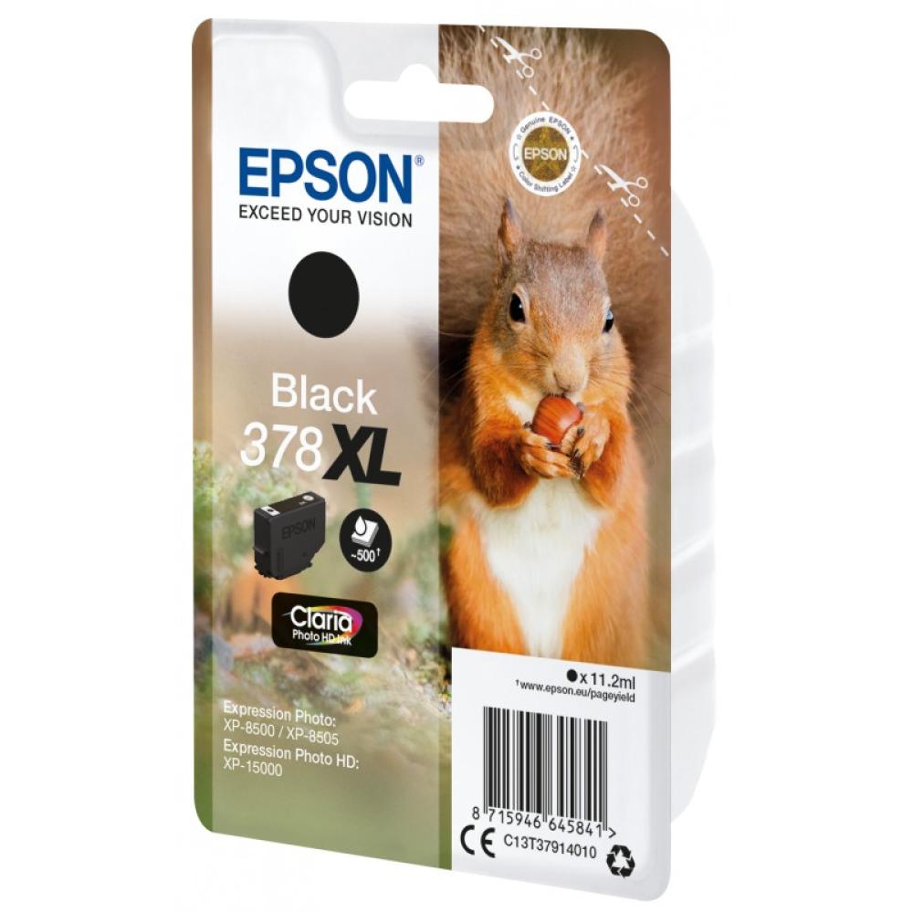 Epson - Squirrel Singlepack Black 378XL Claria Photo HD Ink