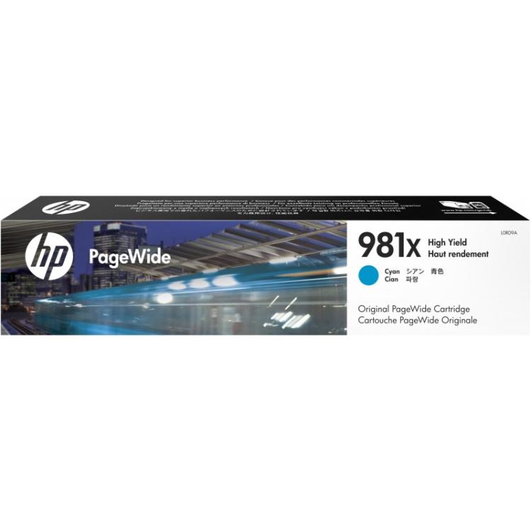 HP - Cartucho original PageWide 981X cian de alto rendimiento