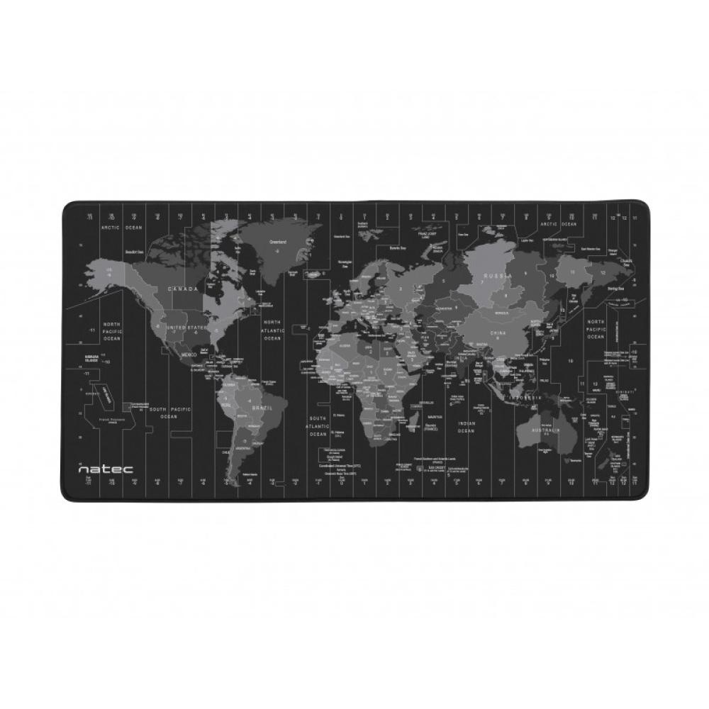 NATEC - Time Zone Map Maxi Negro, Gris