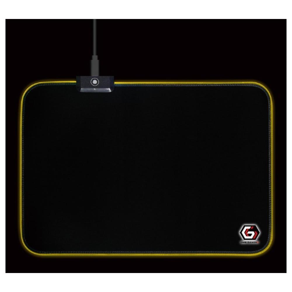 Gembird - MP-GAMELED-M alfombrilla para ratón Alfombrilla de ratón para juegos Negro