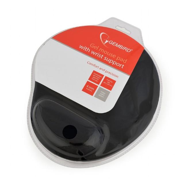 Gembird - MP-GEL-BK alfombrilla para ratón Alfombrilla de ratón para juegos Negro