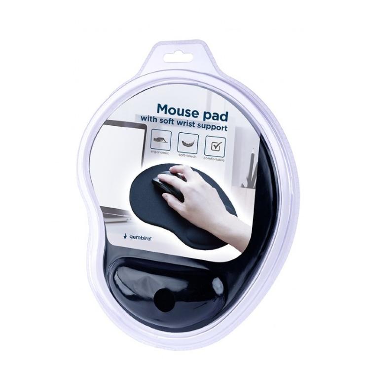 Gembird - MP-ERGO-01 alfombrilla para ratón Negro