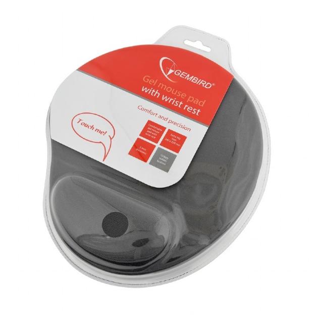 Gembird - MP-GEL-GR alfombrilla para ratón Gris