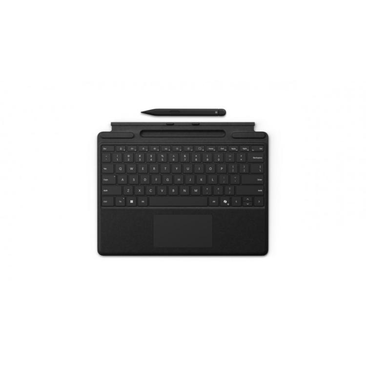 Microsoft - Surface Pro Keyboard with Slim Pen for Business AZERTY Francés Microsoft Cover port Negro