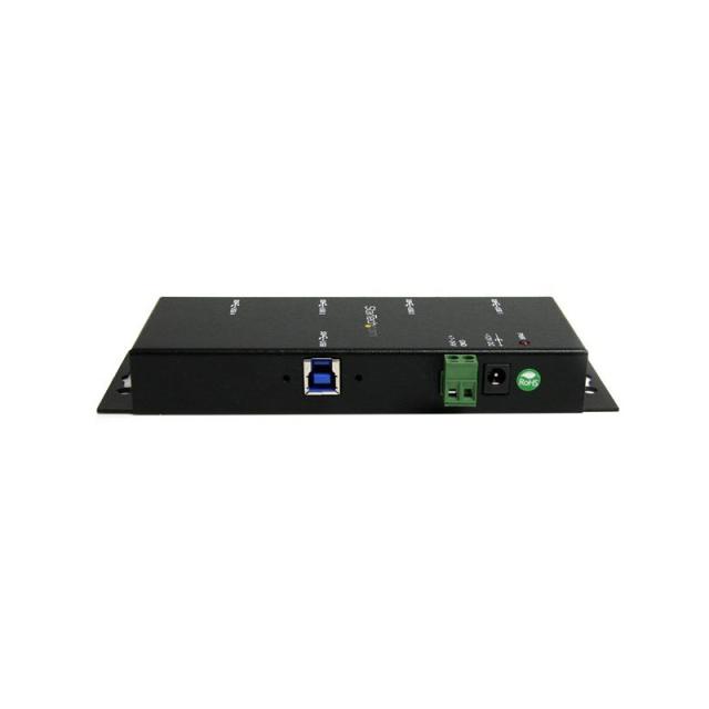 StarTech.com - Hub Concentrador USB 3.0 de 4 Puertos - 5Gbps - Ladrón USB-A Industrial de Metal - de Montaje en Carril DIN, Pare