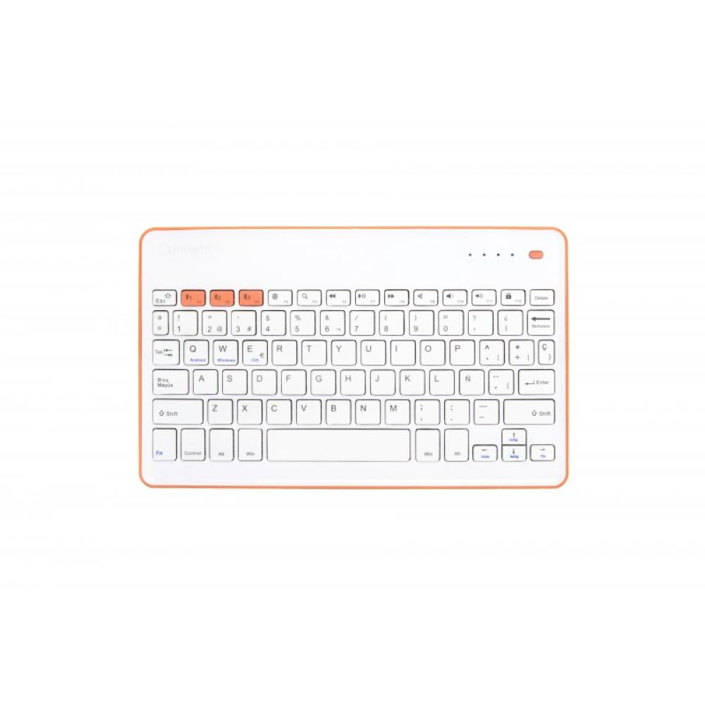 SilverHT - Wireless KB White + Peach