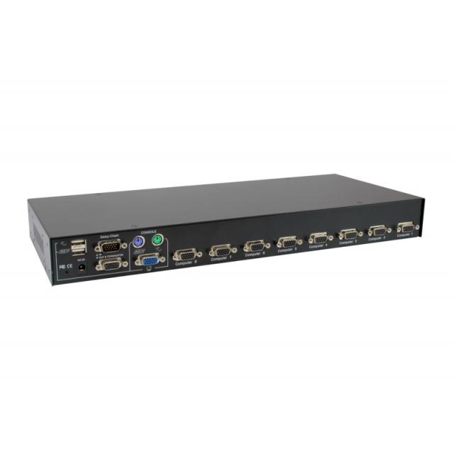 LevelOne - KVM-3208 interruptor KVM Montaje en rack Negro