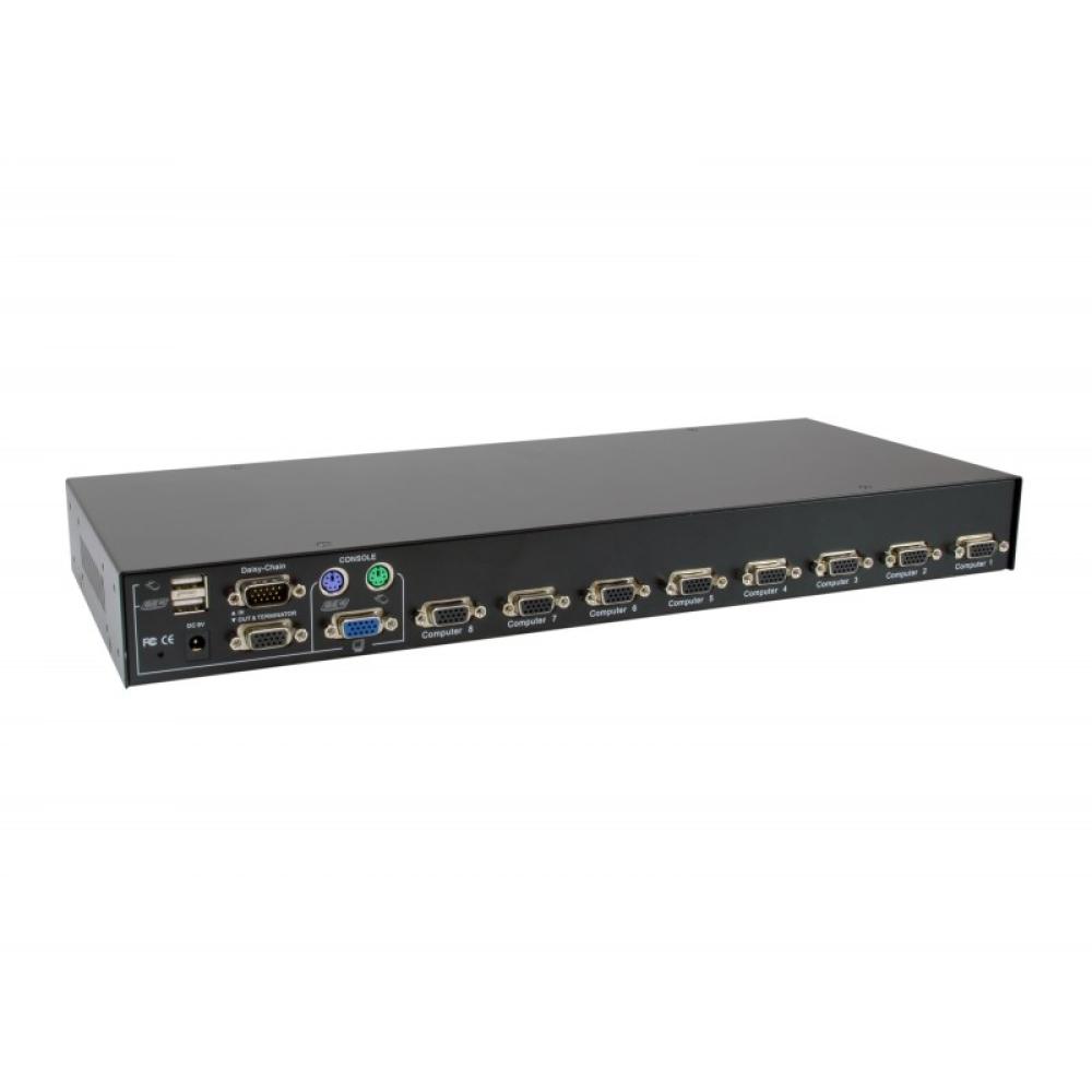 LevelOne - KVM-3208 interruptor KVM Montaje en rack Negro