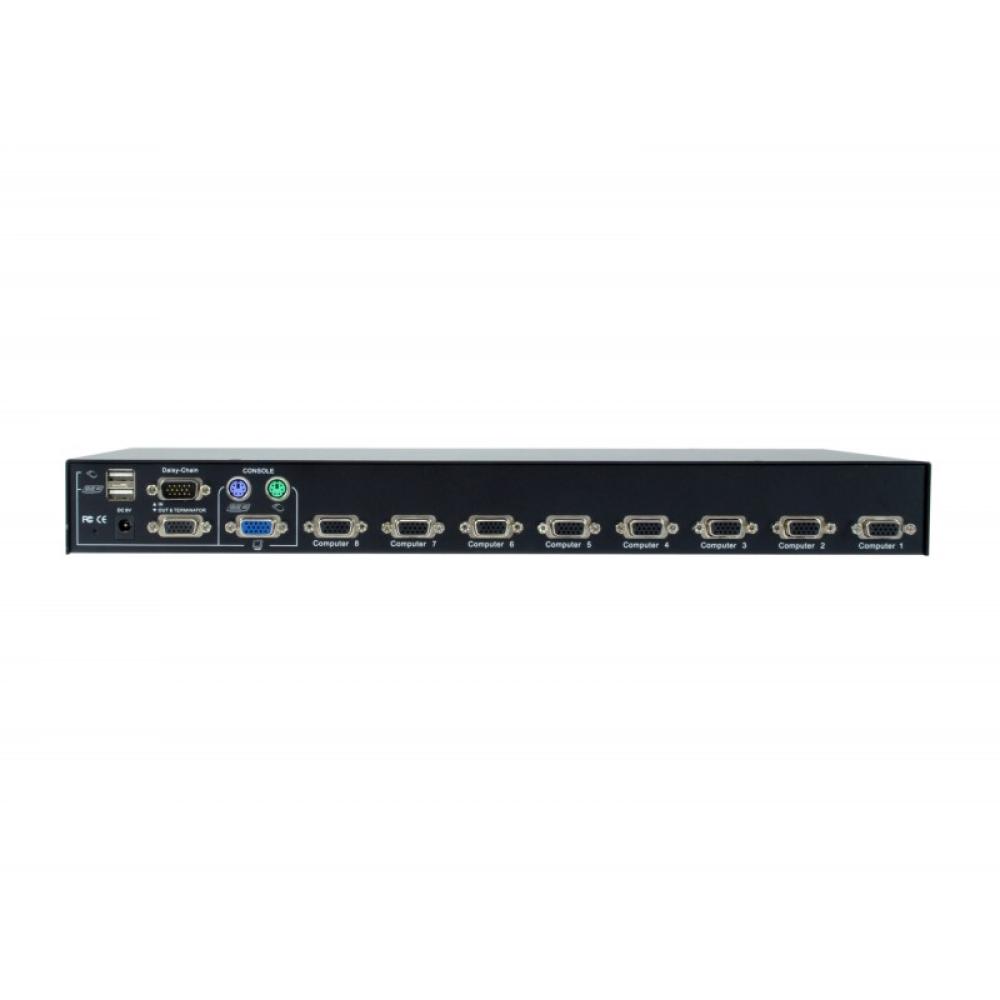 LevelOne - KVM-3208 interruptor KVM Montaje en rack Negro