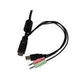 StarTech.com - Conmutador Switch KVM 2 puertos HDMI USB Audio con Cables Integrados - 1080p