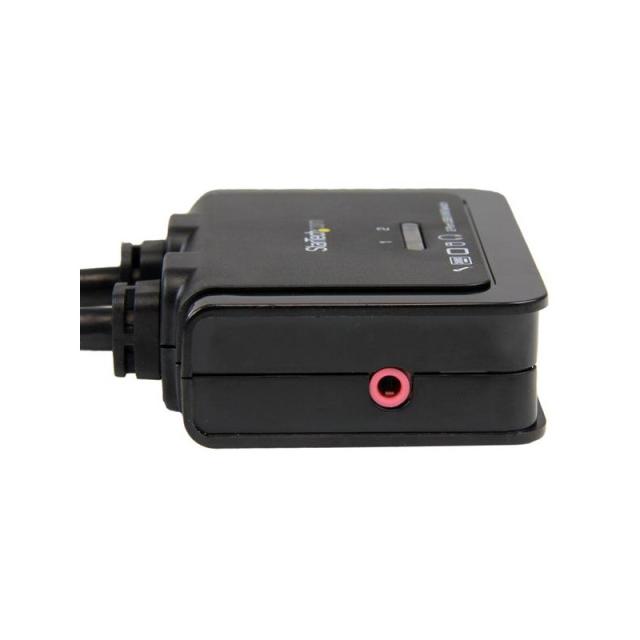 StarTech.com - Conmutador Switch KVM 2 puertos HDMI USB Audio con Cables Integrados - 1080p