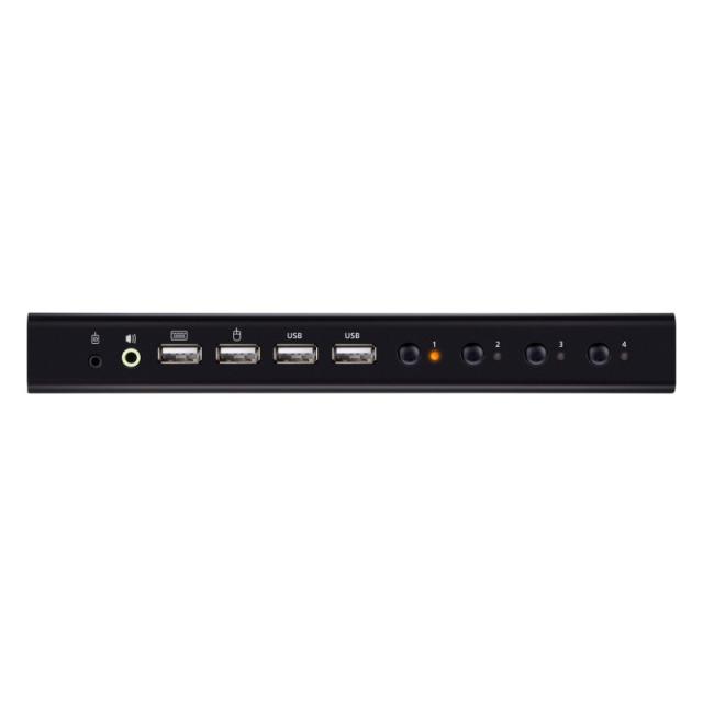 ATEN - CS784H interruptor KVM Negro