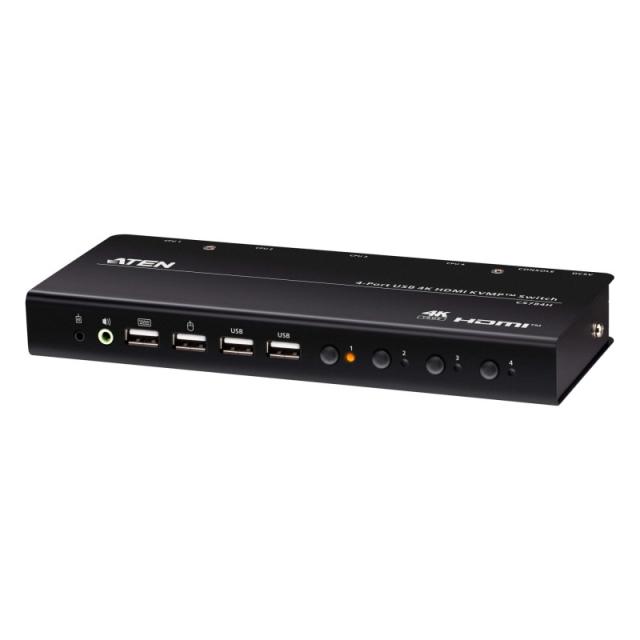 ATEN - CS784H interruptor KVM Negro