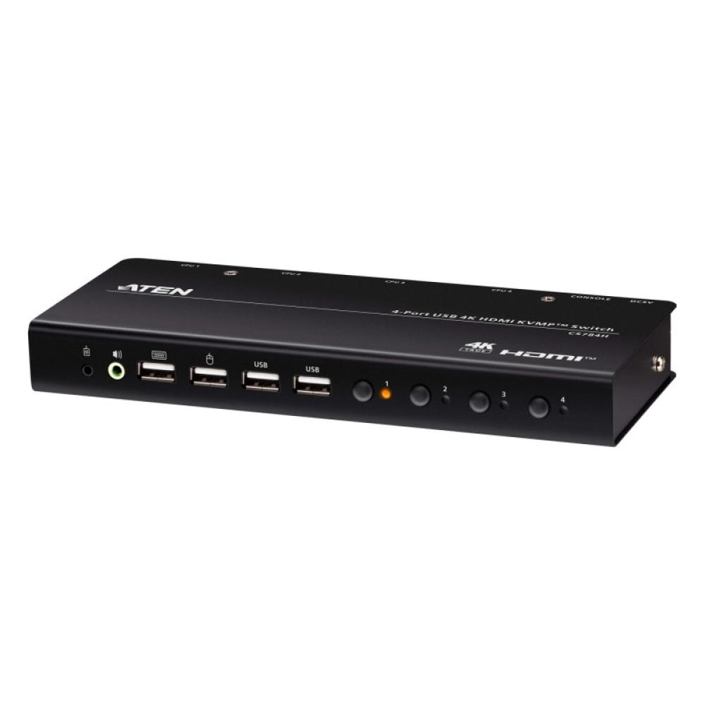 ATEN - CS784H interruptor KVM Negro