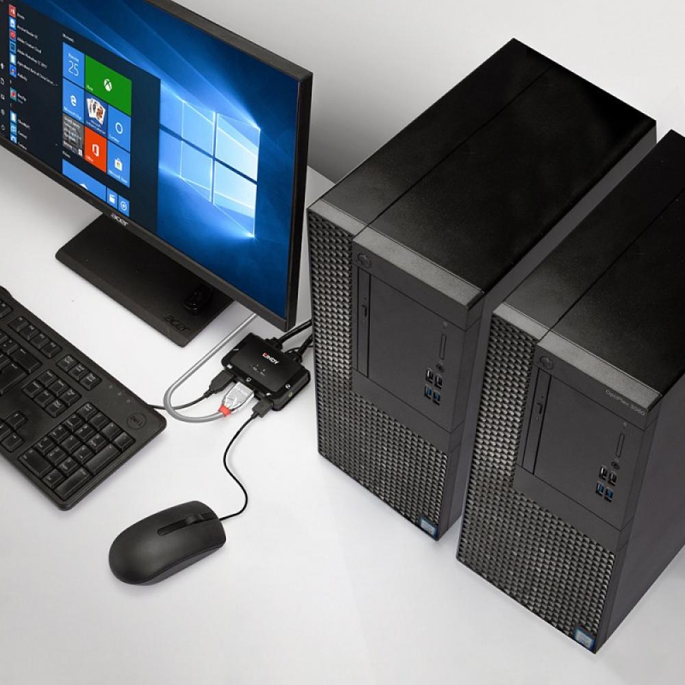 Lindy - 42340 interruptor KVM Negro