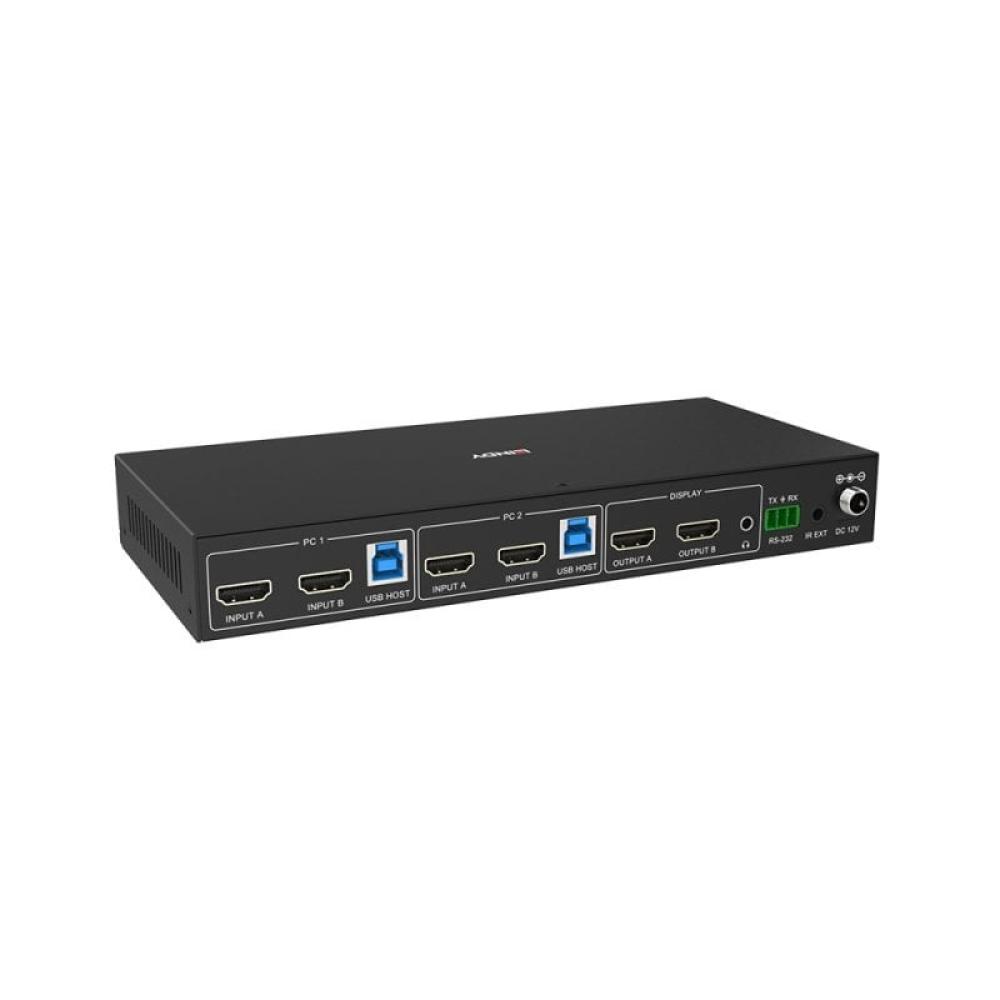 Lindy - 39314 interruptor KVM Negro