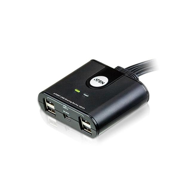 ATEN - Switch de periféricos USB 2.0 de 4 x 4 puertos