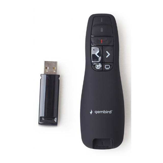 Gembird - WP-L-12 apuntador inalámbricos RF Negro