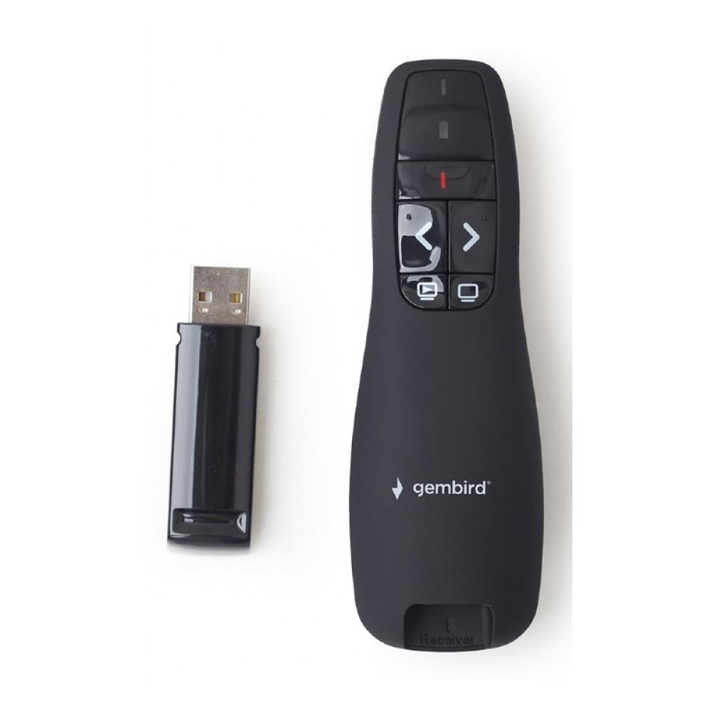 Gembird - WP-L-12 apuntador inalámbricos RF Negro