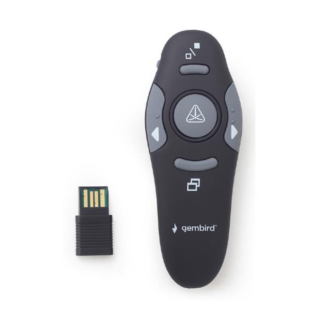 Gembird - WP-L-11 apuntador inalámbricos RF Negro