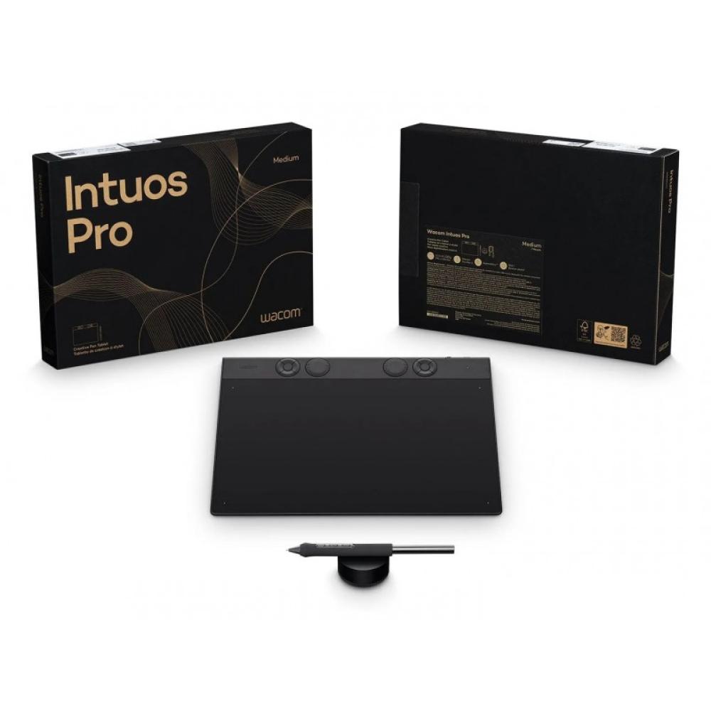 Wacom - Intuos Pro Medium – 2025 tableta digitalizadora Negro 263 x 148 mm USB/Bluetooth