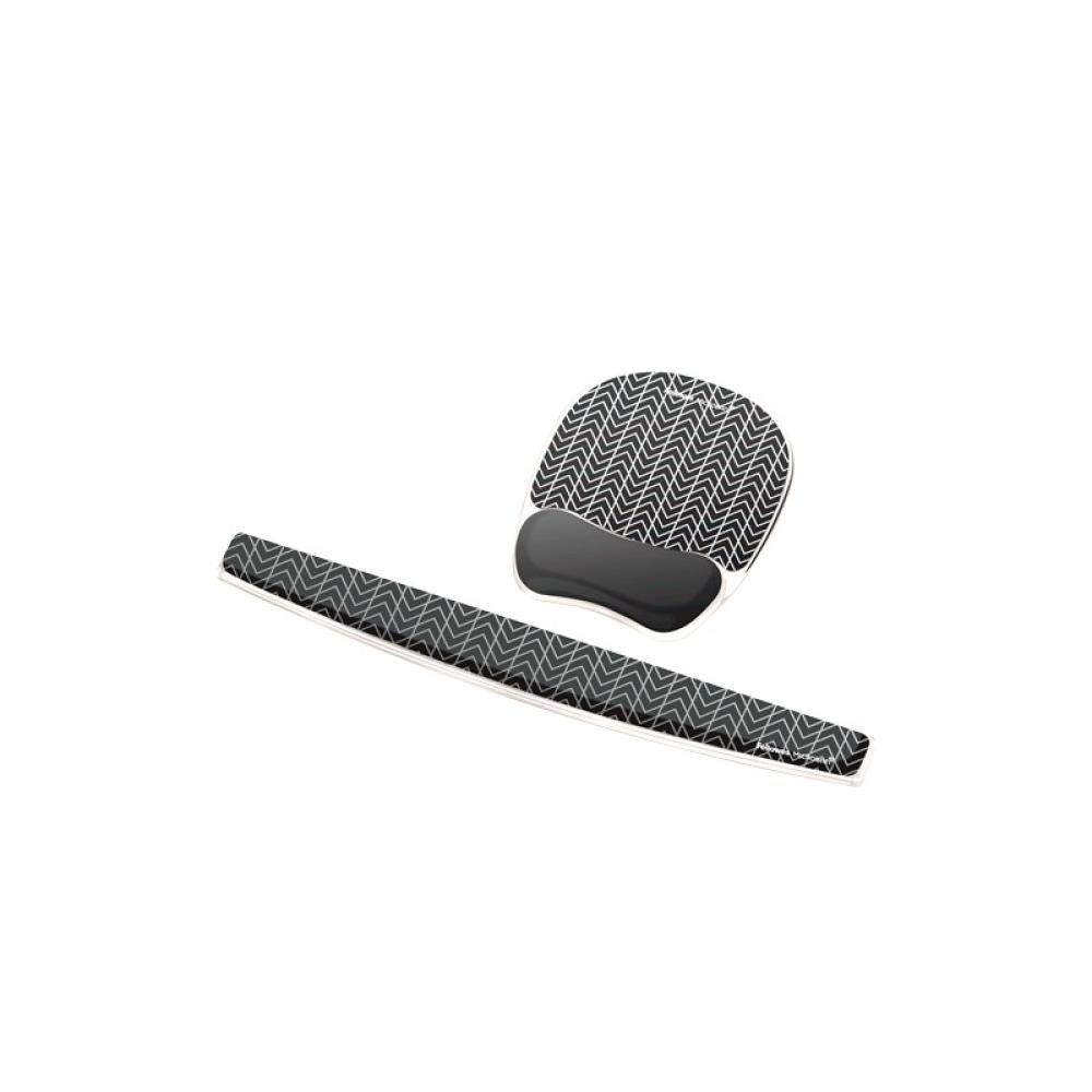 Fellowes - 9653601 descansa muñecas Gel Negro, Gris